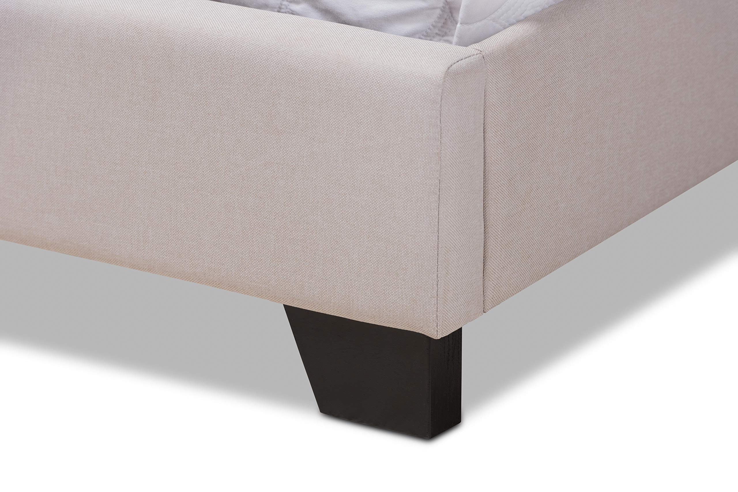 Baxton Studio Beds (Need box spring), King, Beige