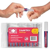 Liquid Bandage for Skin &ndash; Waterproof Skin Glue for Wound Closure, Flexible Liquid Barrier with Non-Sting Formula &ndash; Long-Lasting Liquid Bandage - 10 Count