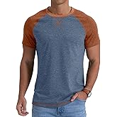 Askdeer Mens T-Shirt Long/Short Sleeve Cotton Shirts Casual Stylish Crewneck Shirts