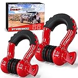 Nilight 2 Pack 3/4" D-Ring Shackle 4.75 Ton