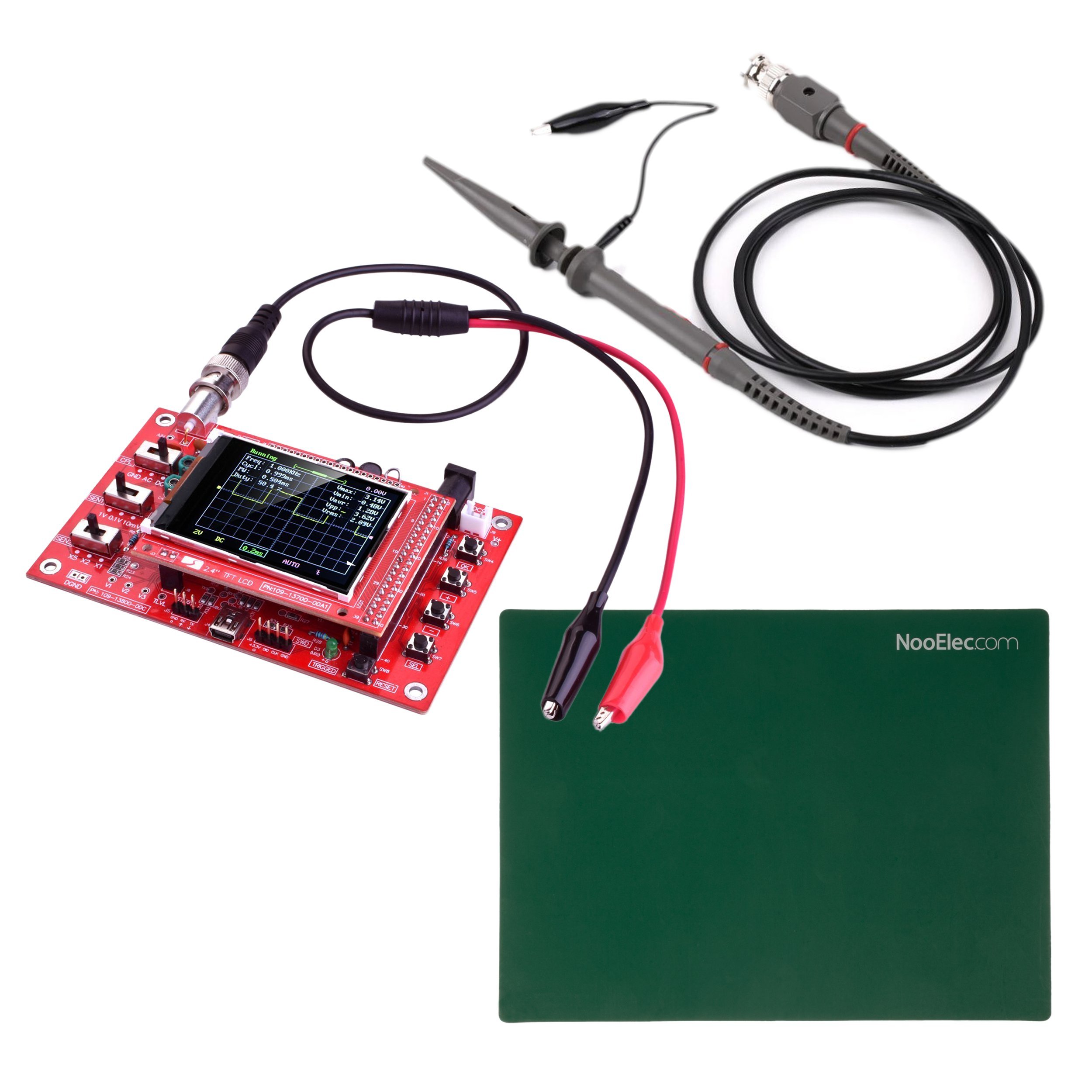 JYETech 'DSO 138' Oscilloscope DIY Kit w/100MHz Probe, Clip Probe & ESD-Safe Silicone Mat