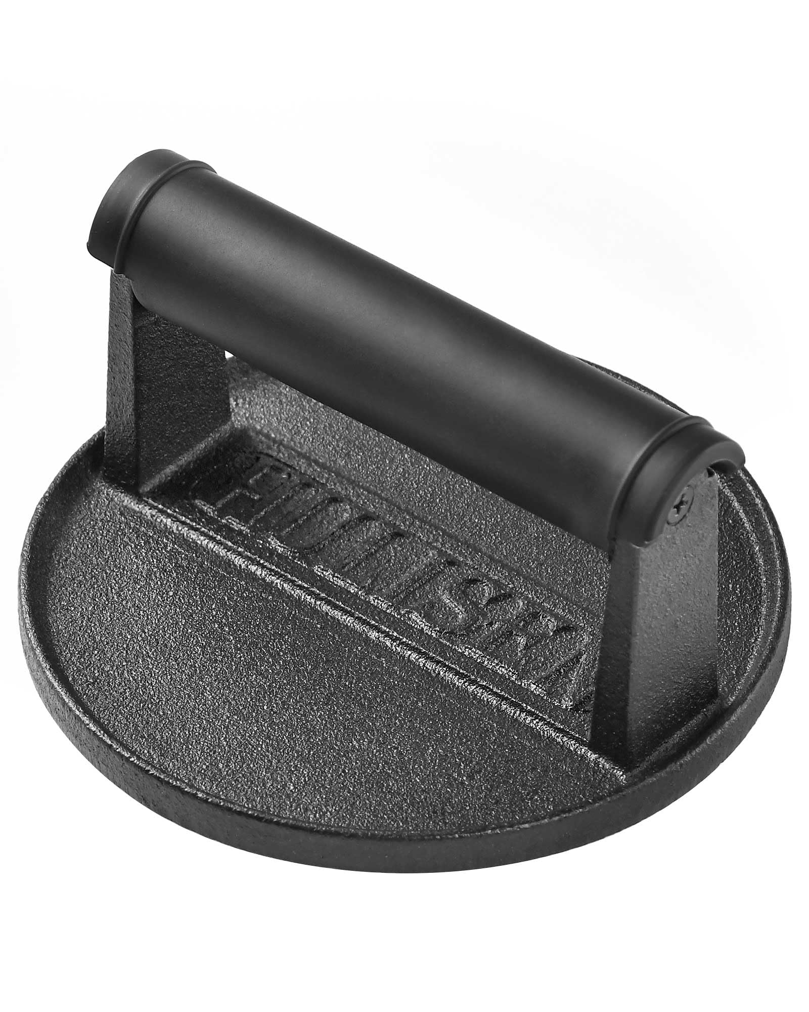 Photo 1 of HULISEN Pre-Seasoned Cast Iron Burger Press, Heavy Duty 6” Burger Smasher for Griddle with Heat Resistant Handle, Grill Press for Hamburger, Bacon, Meat, Steak, Patty, Barbecue Grilling Tool, 2.3lb