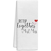 Voatok Better Together Mr.&Mrs. Bath Towel,Bride and Groom Husband and Wife Gifts Decorative Towel,Wedding Birthday Anniversary Decor