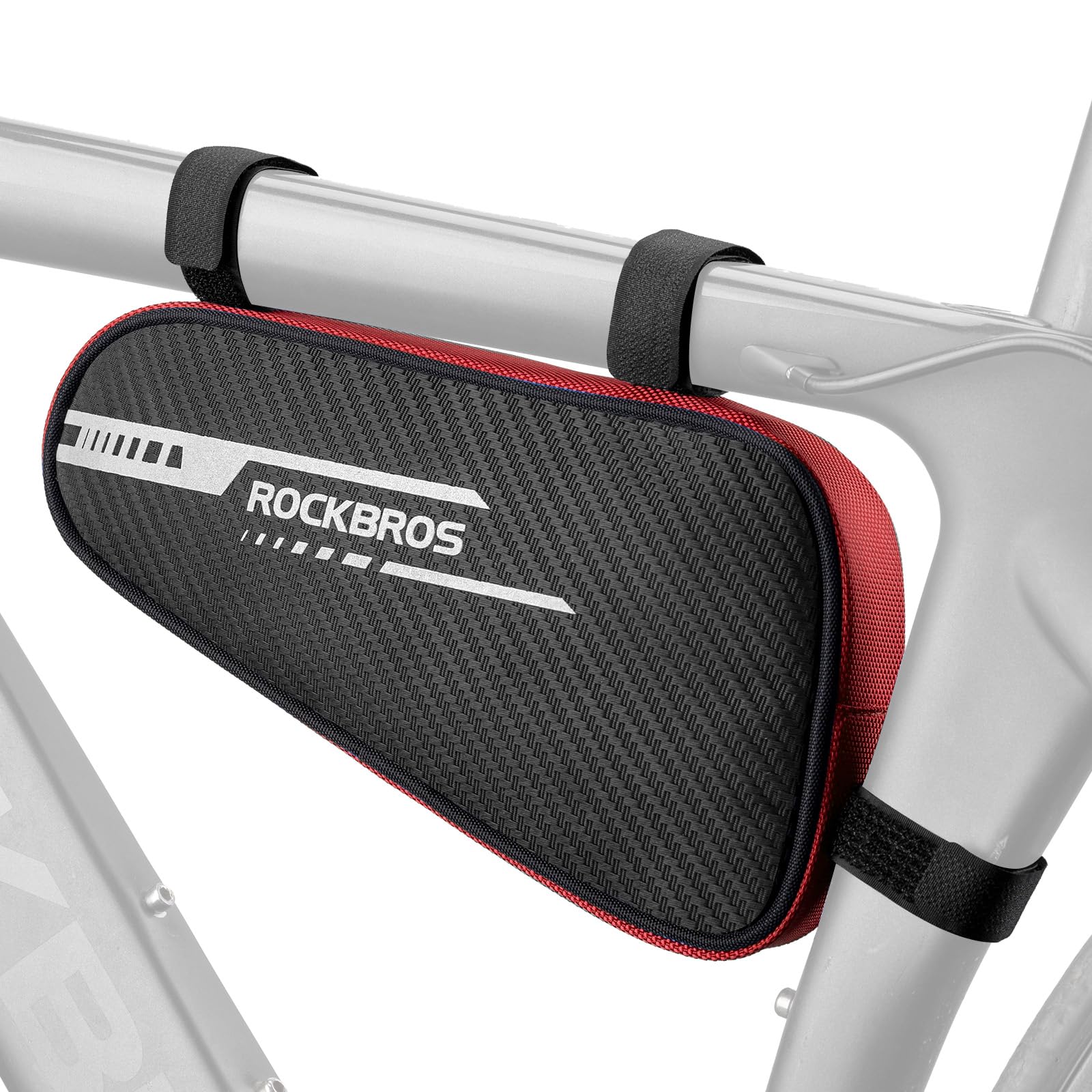 ROCKBROS Bike Triangle Bag Bicycle Frame Bag Reflective Bike Bicycle Under Top Tube Pouch Side Opening Corner Pouch Storage Pack for Cycling 1.2L