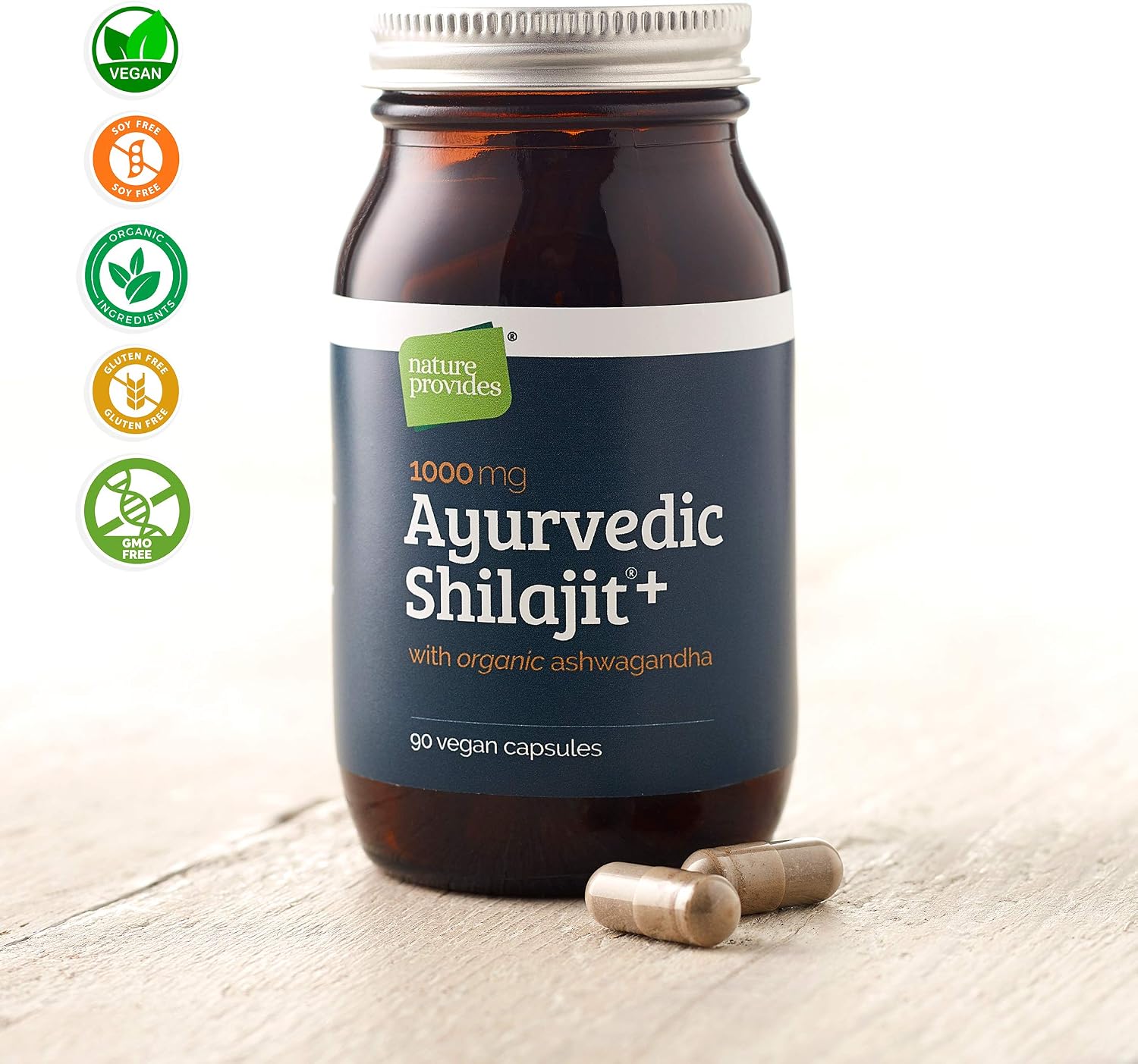 Ayurvedic Shilajit 1000mg & Organic Ashwagandha, 90 High Strength Caps, Fulvic Acid, Mineral Rich Supplement - Image 3