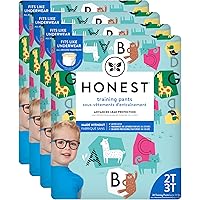 The Honest Company Toddler Training Pants, Animal ABCs, 2T/3T, 104 Count