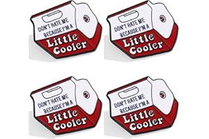 DISCAO 2/4/8PCS metal Don't hate me because I'm a little cool Words Enamel Pin Socially Awkward Badge Bag Clothes Lapel Pin Punk Jewelry Gift for friends bulk
