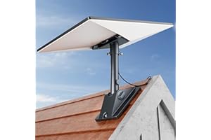 NOGOAL Starlink Gen 3 Mount Kit, Heavy-Duty Aluminum Roof/Wall Mount Accessories for Starlink V3, 5.5"x8.8" Stable Base, 90° Tool-Free Tilt, Insulation Guard, Satellite Dish Mounting Kit Pole & Pipe Adapter