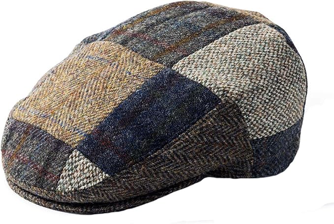 harris tweed patchwork cap