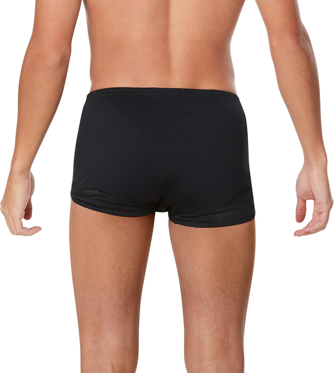Speedo Men's Swimsuit Square Leg Poly Mesh Training Suit: Clothing