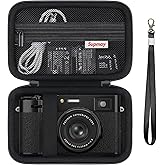 Supmay Hard Travel Case for FUJIFILM X-E5 / X100VI / X100V Digital Camera, Digital Camera Storage Case With Mesh Pocket for Batteries, SD Card, USB Cable, Black