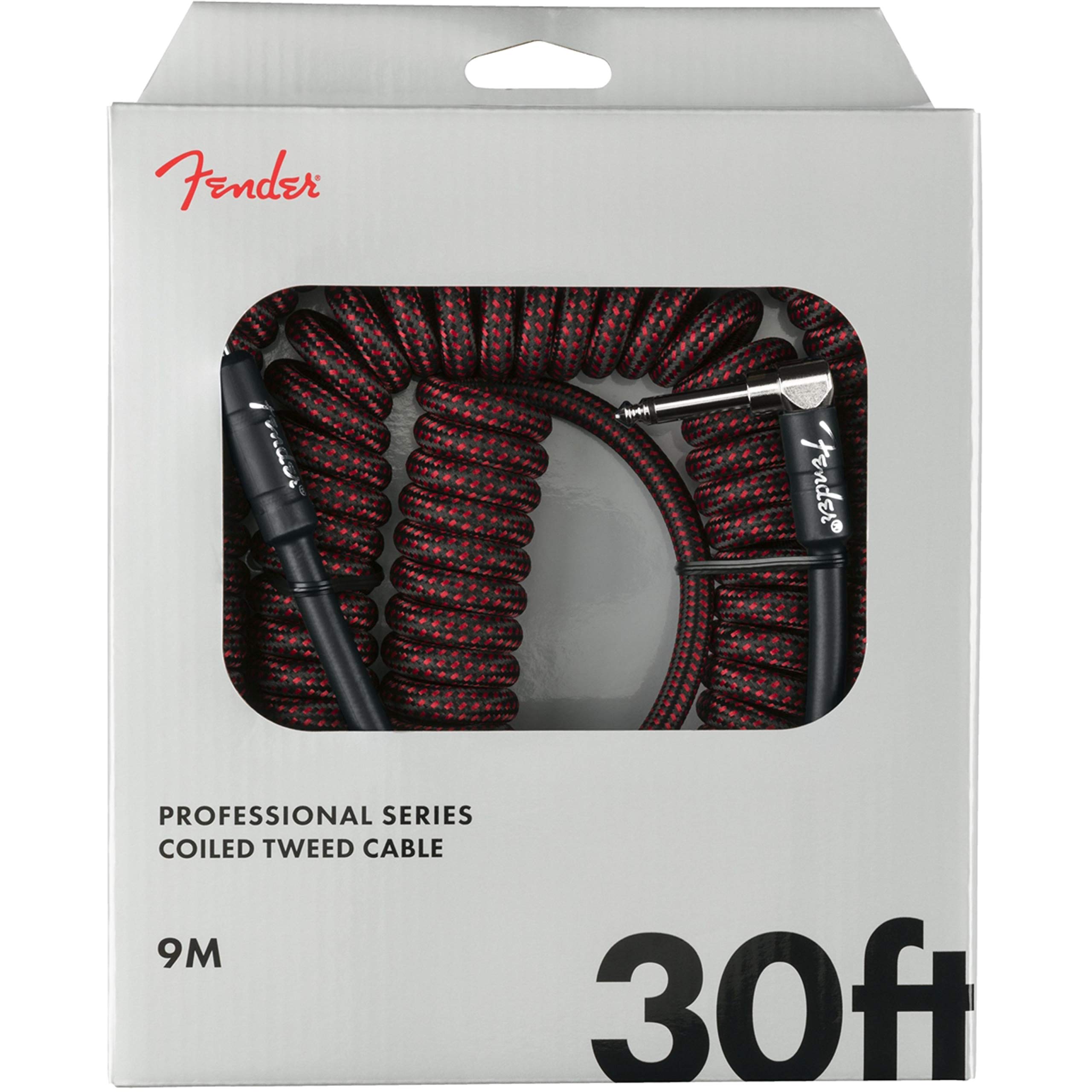 Fender Pro Coil Cable 30' - Red Tweed