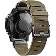 EKINGEEK 22/26mm Watch Band for Garmin, Super Rugged Quick Fit Nylon Sports Strap for f��nix/epix/Tactix/Forerunner/Approach/M