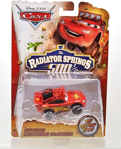 Amazon Mattel Disney Pixar Cars Toon The Radiator Springs 500 1 2 Off Road Lightning Mcqueen With Off Road Tires マテル社製 ディズニー ピクサー カーズ トゥーン メーターの世界つくり話 ラジエーター スプリングス 500 1 2 オフロード