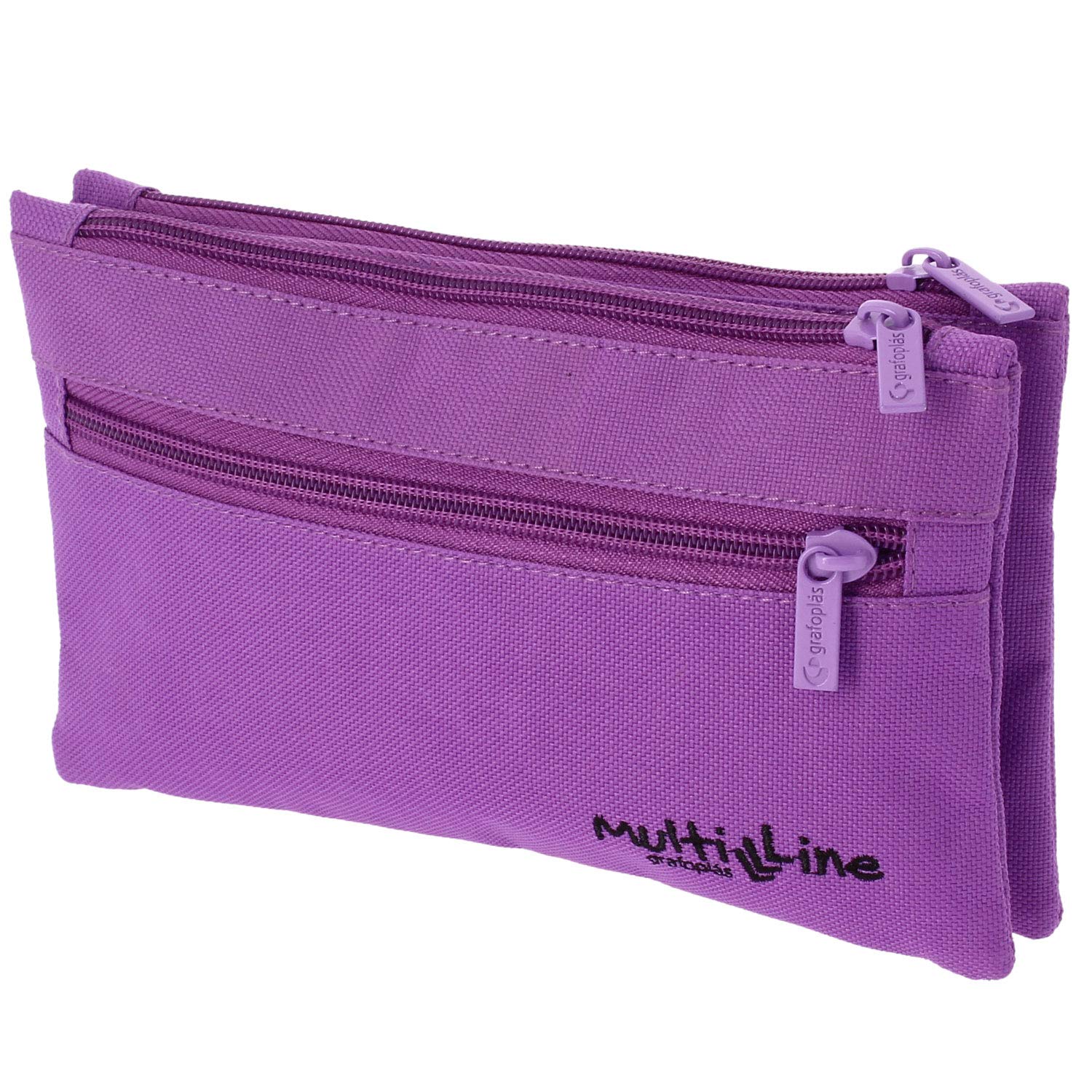 Grafoplás 37541935 Collection Double Multiline Pencil Case, Violet, 22 x 12 cm