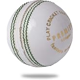 Cricnix Premier Cricket Ball for Cricket Bat | 5.5oz Leather Ball Designed for Cricket Net | White Ball for Sport Outdoor | Multiple Set Options for Men Cricket Game