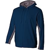 A4 Men's Full Zip Color Block Fleece Hoodie