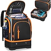 Smasrob 35L Swim Bag with Hard Shoe Compartment and 2 Insulated Sections, Swim Backpack for Swimmers with Multiple Pockets