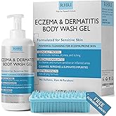 Eczema Body Wash | Eczema Treatment | Gel Cleanser For Eczema Prone Skin | Soothes Dryness & Itching, Gentle On Eczema & Dermatitis, Sulfate-Free With A Free Scrubber Brush