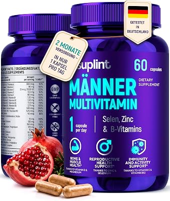 Hochdosiert Multivitamin Kapseln für Männer – Vitamin Komplex – 60 Kapseln