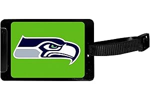 Siskiyou Sports Unisex NFL Seattle Seahawks Luggage Tag, Black, 3.25"