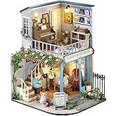 RHZN Miniature House Kit, Dollhouse Kit, Miniature Kit, DIY Mini House Building Kit for Adult, Garden Music House