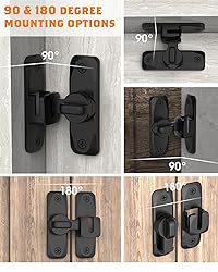 90/180 Degree Barn Door Lock, Small Flip Gate