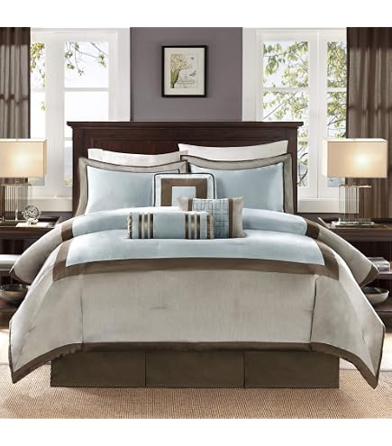 Chezmoi Collection Tuscany 7-Piece Blue Brown Paisley Floral Chezmoi Collection Tuscany 7-Piece Blue Brown Paisley Floral