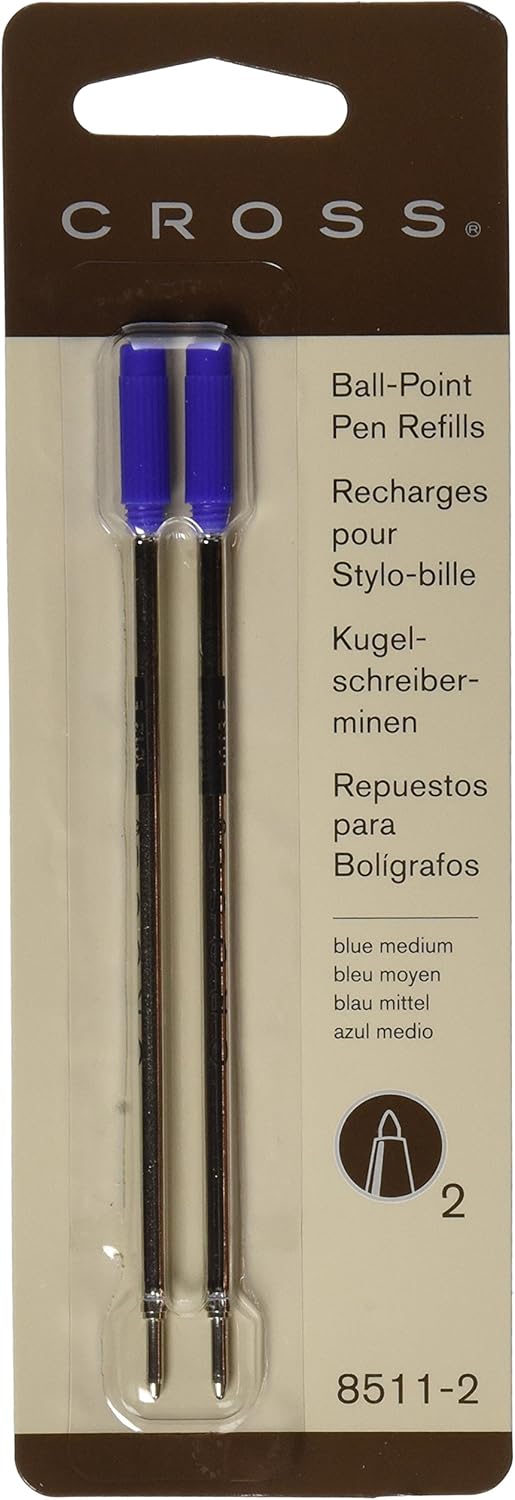 Cross Ballpoint Pen Refill 12Pack Blue Medium Office