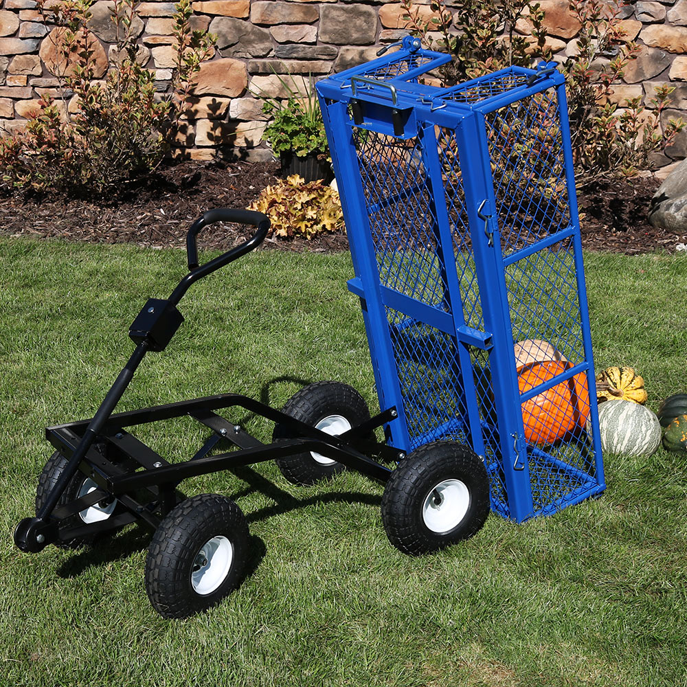 Amazon.com : Sunnydaze Heavy-Duty Steel Dump Utility Garden Cart