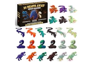 Rubypop Dragon Advent Calendar 2025, Christmas Countdown with 24 Mythical Dragons, Fantasy 3D Printed Toys, Collectible Figur