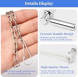 Weielt Toilet Flush Handle Replacement Kit Zinc Alloy with Chain Adjustable Arm view 3