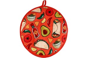 Pasuihcay 12inch Cloth Bag for Burrito,Portable Tortilla Warmer Pouch Home for Microwave Restaurant Food Pancake,B