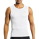 Nepest Mens Vests/Short Sleeve Biking Base Layer Mesh Sleeveless Cycling Baselayer Bicycle Ultralight Undershirts