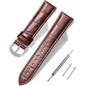 BEAFIRY Alligator Grain Leather Quick Release Watch Bands for Men Women | Crocodile grain, Swap watch straps in seconds, Mult