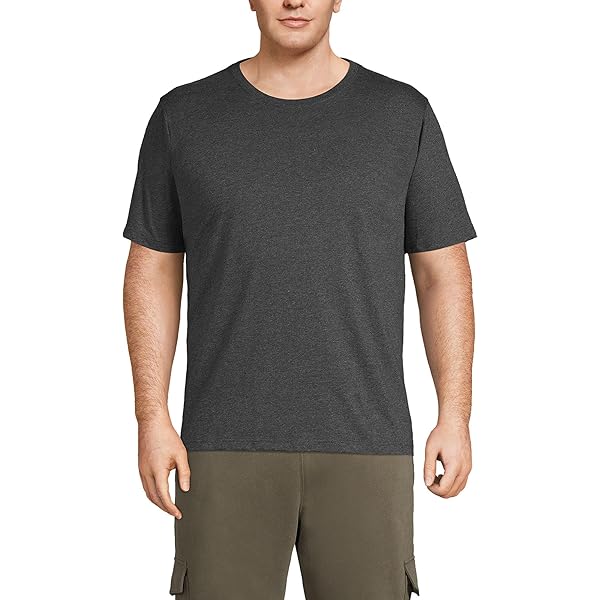 Lands' End Women's Drapey Rib Fitted Short Sleeve Mini T