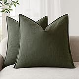 Foindtower Pack of 2, Decorative Linen Solid Throw