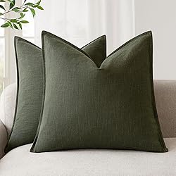 Foindtower Pack of 2, Decorative Linen Solid Throw
