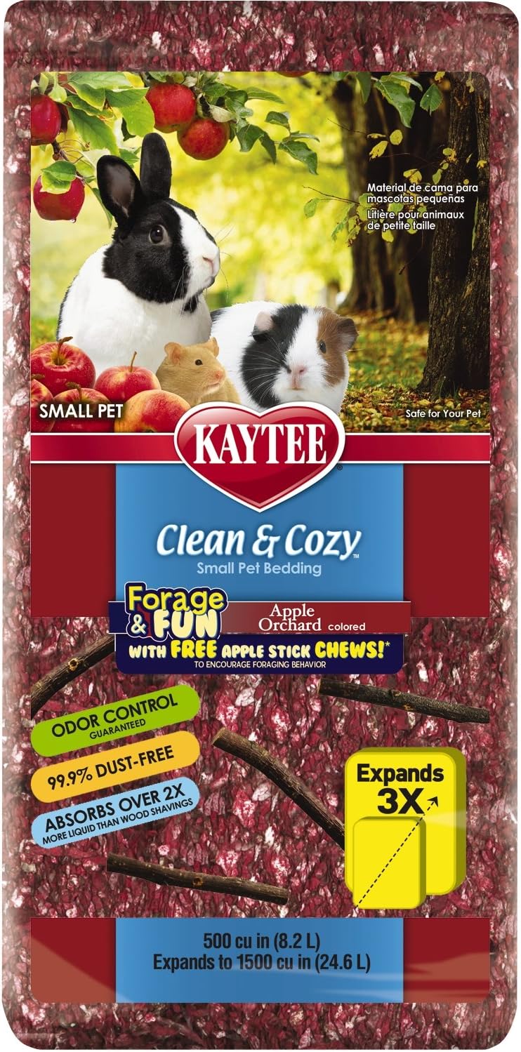 Kaytee Clean & Cozy Super Absorbent Paper Bedding, 24.6 Litre, Apple