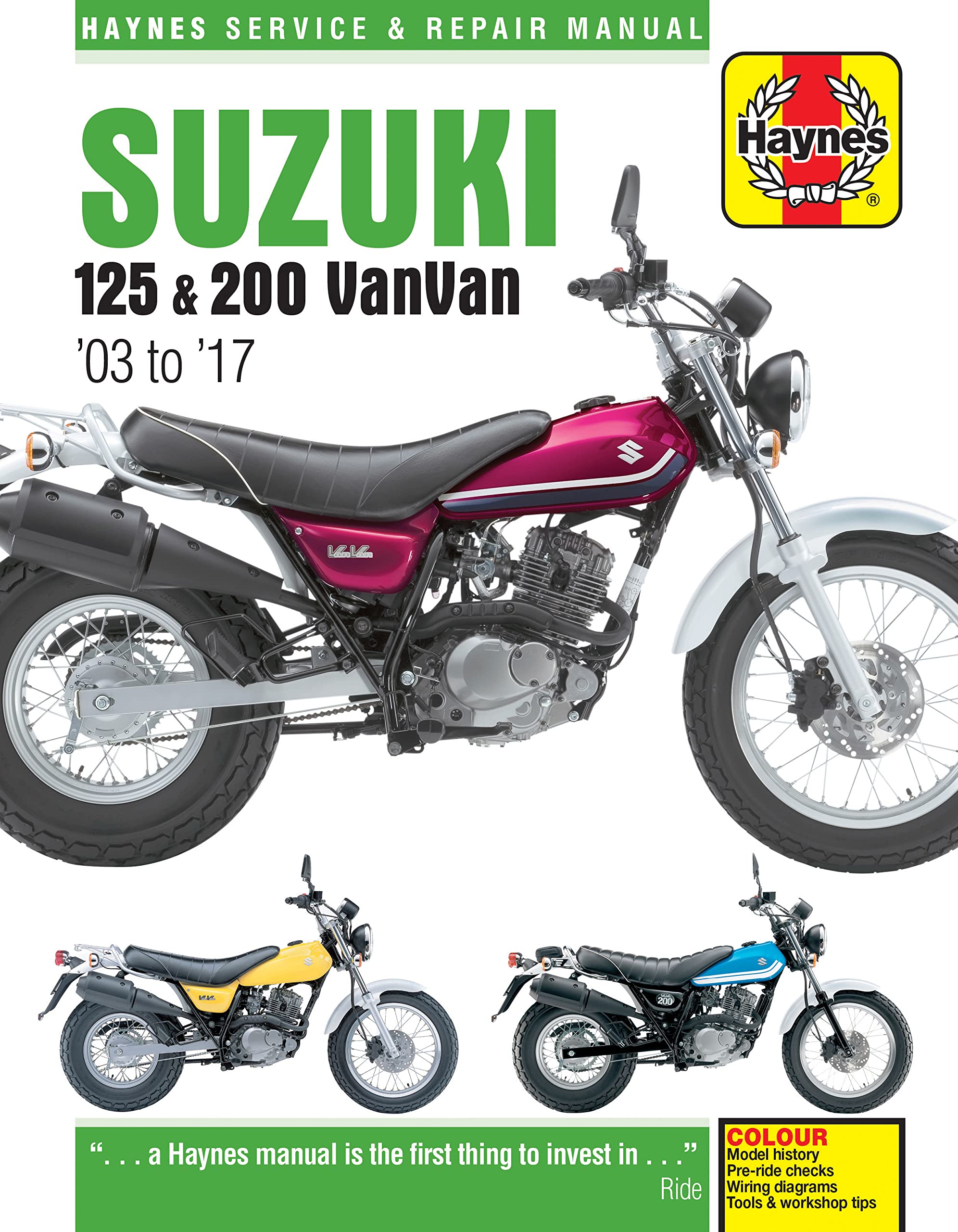 Suzuki RV125/200 VanVan (03-17) Haynes Repair Manual