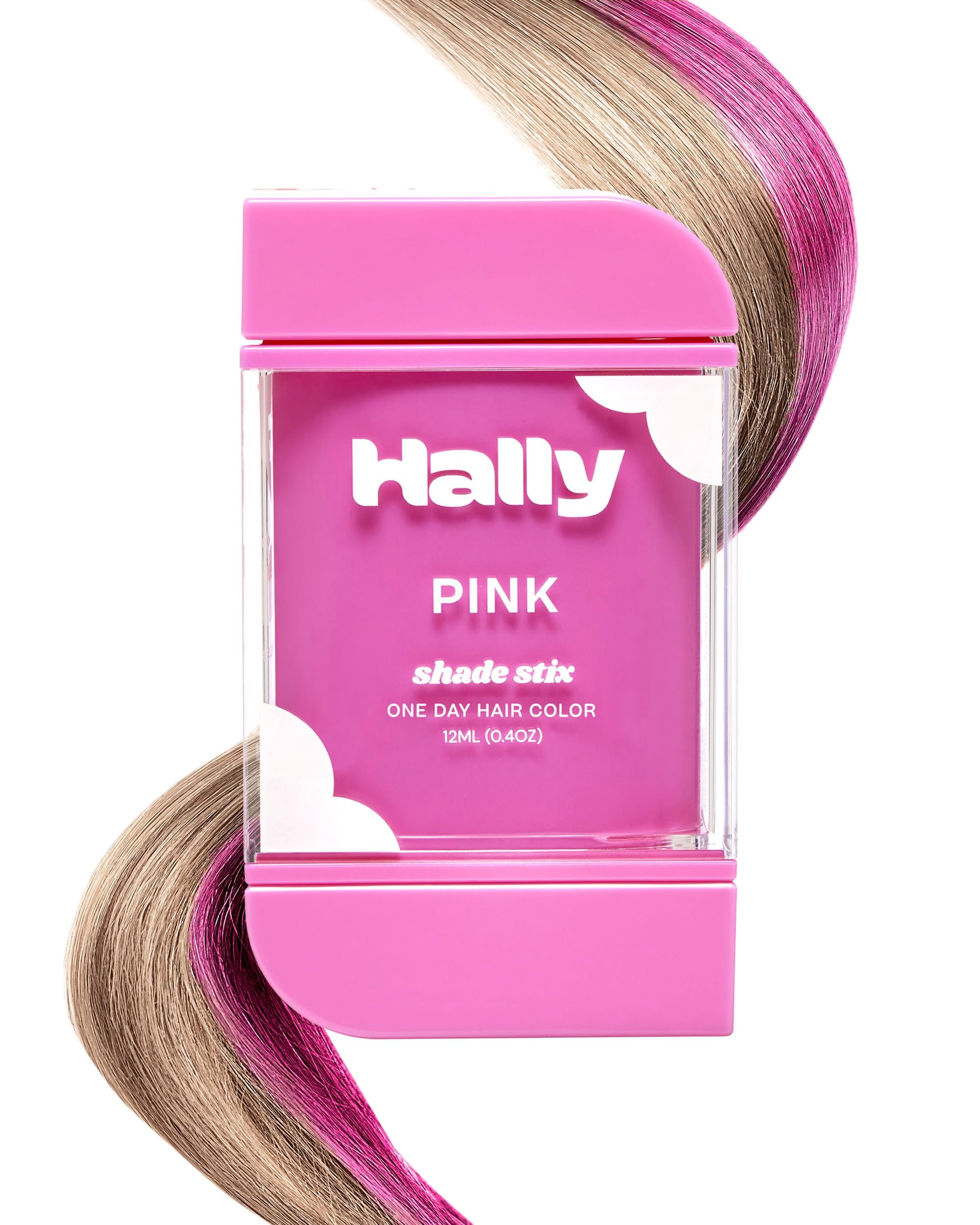 Photo 1 of Hally Hair Temporary Hair Color, Shade Stix (Pink) - Halloween Hair Makeup Accessories for Kids, Teens & Adults - 12 ml Washable Hair Chalk & Dye for Festivals, Sporting Events & Parties