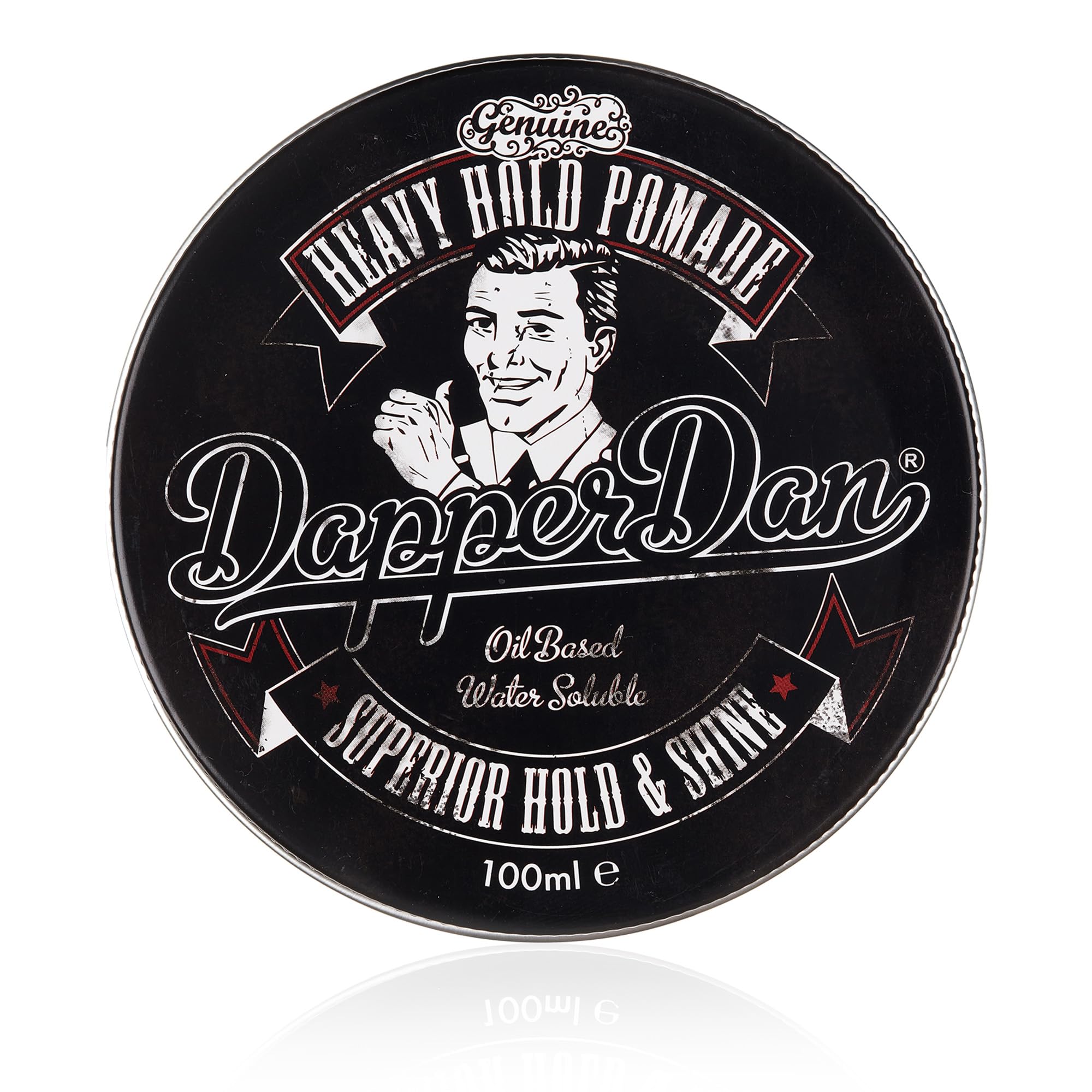 Dapper Dan Heavy Hold Pomade - Strong Hold and High Shine Mens Oil Based Hair Pomade Liquorice and Vanilla Scent, 1 x 100 ml