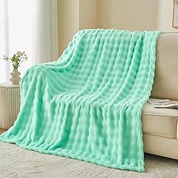NEWCOSPLAY Throw Blanket for Couch Aqua Super Soft