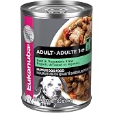 Eukanuba Beef &amp; Vegetable Stew Adult Wet Dog Food, 12.5 oz (Pack of 12) | Healthy Balance of Nutrients, Complete And Balanced, For Adult Dogs, Chunks, Healthy Energy, Helps Fluid Intake