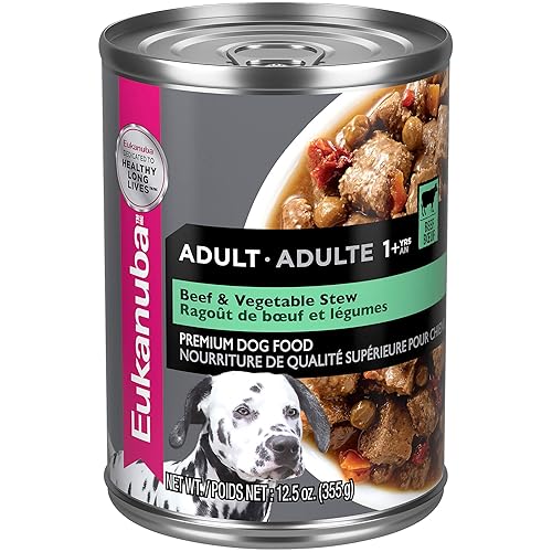 Eukanuba Beef & Vegetable Stew Adult Wet Dog Food, 12.5 oz can (12-count)