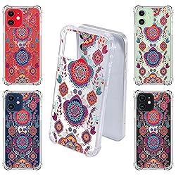 LuGeKe Mandala Pattern Case for iPhone 11,Flower