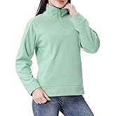 GIMECEN Women's Soft Polar Fleece Pullover Quarter-Zip Sweatshirt Long Sleeve Sweater Jacket Casual Fall Outerwear