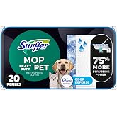 Swiffer Heavy Duty Mop Wet Multi-Surface Cloth Refills for Floor Mopping and Cleaning, Pet with Febreze Odor Defense, 20 count
