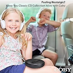 COBY Portable CD Player with Earbuds, FM Radio