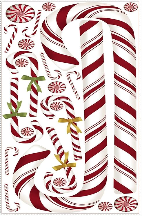 Amazon Com Chsgjy New Candy Canes Peppermint Candy Wall Decals